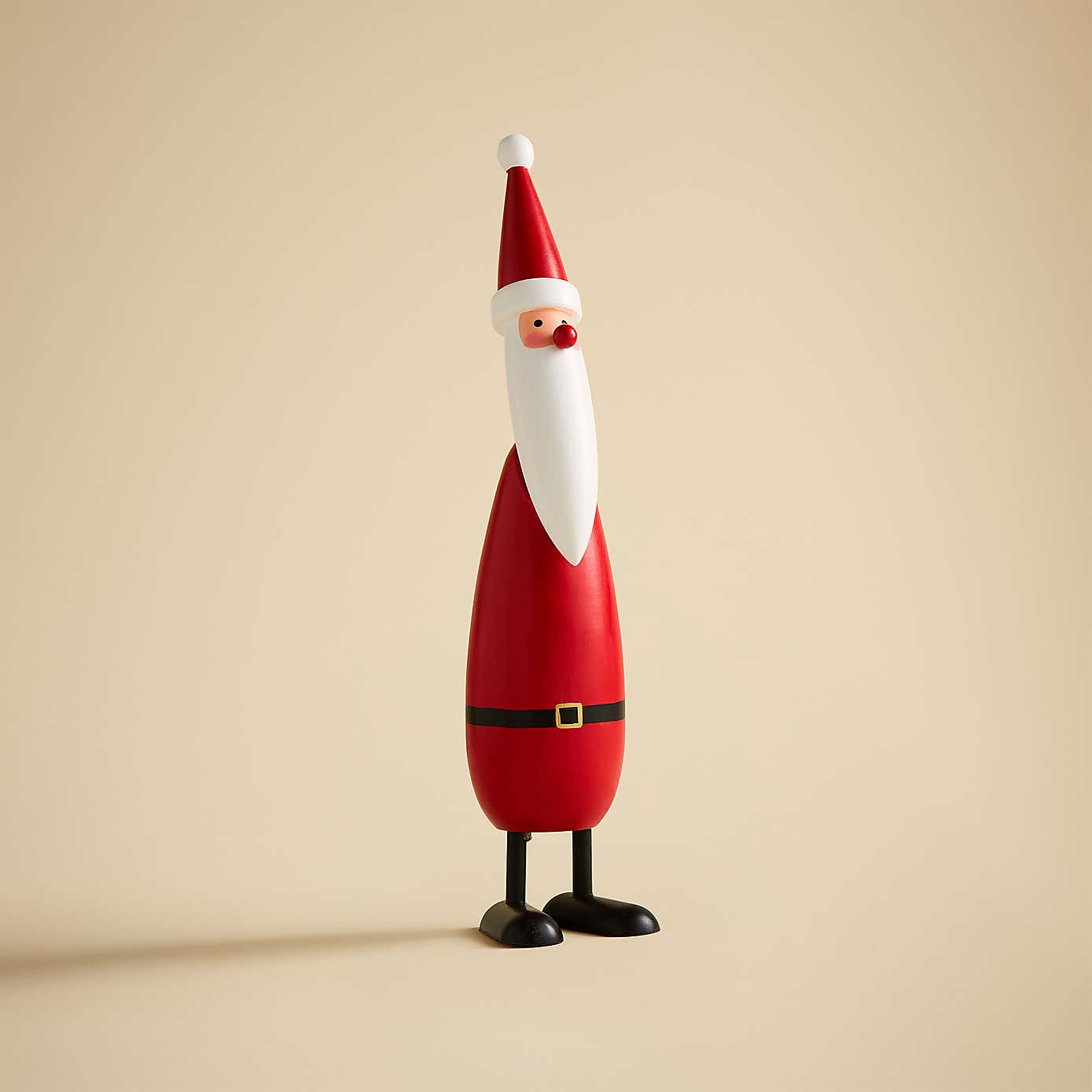 Wooden Santa Ornament