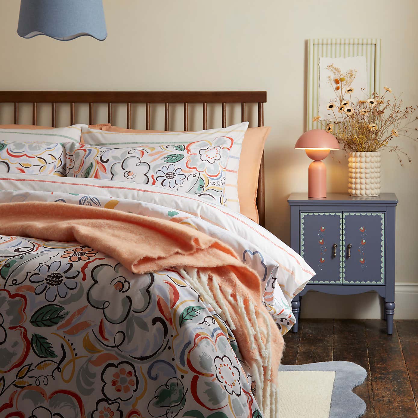 Heart and Soul Ayva Floral Duvet Cover & Pillowcase Set