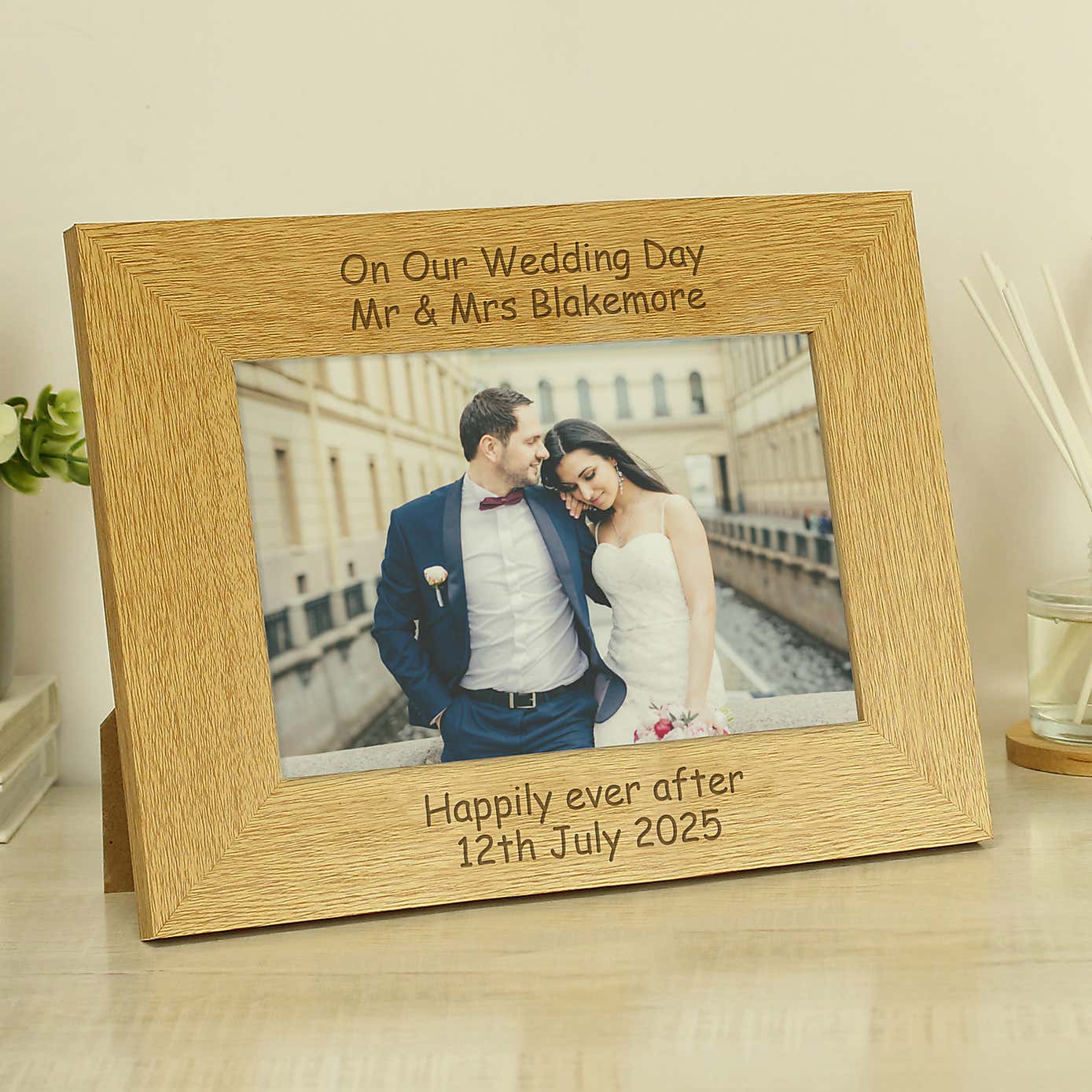Personalised Landscape Landscape Wooden Photo Frame