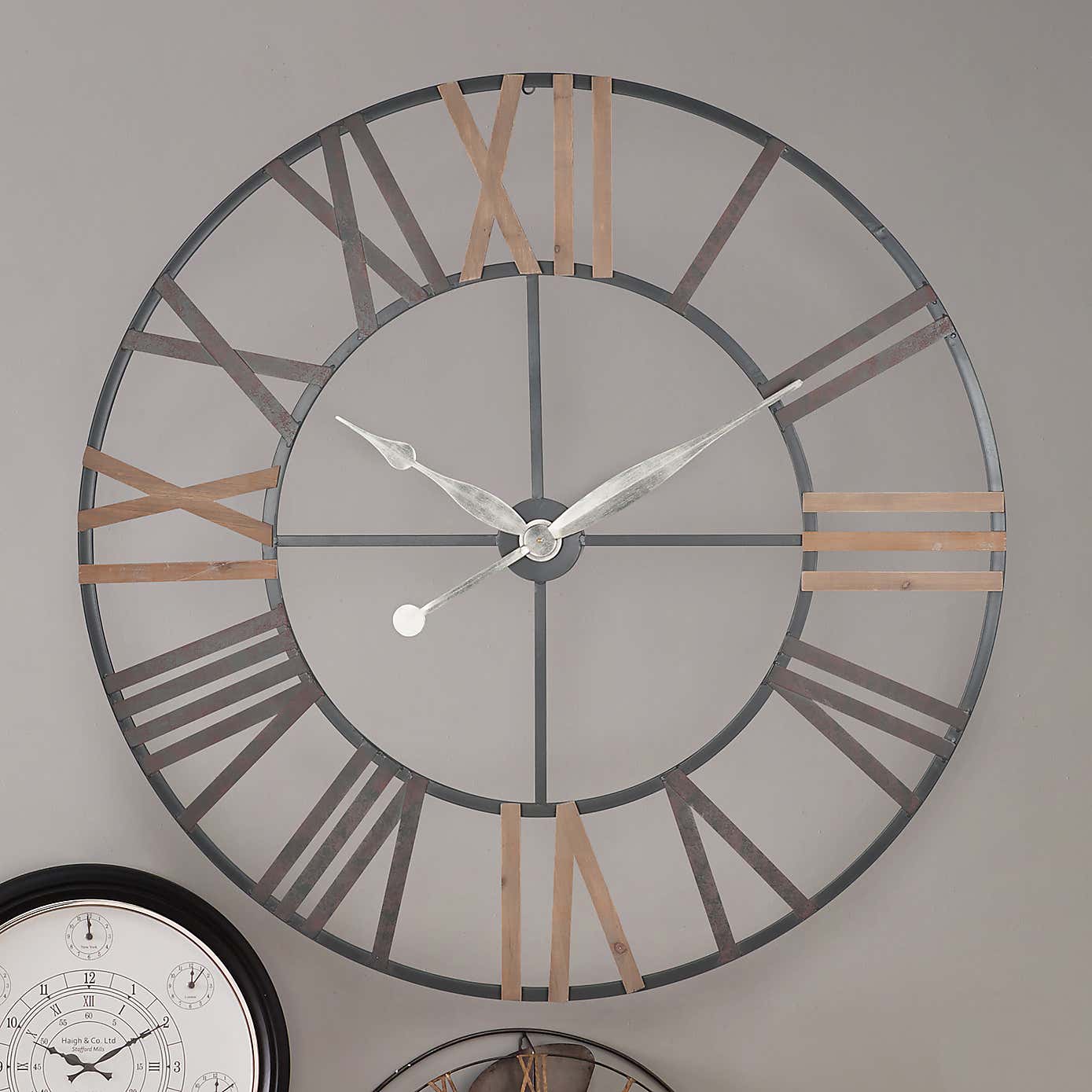 Antique Round Wall Clock, 120cm