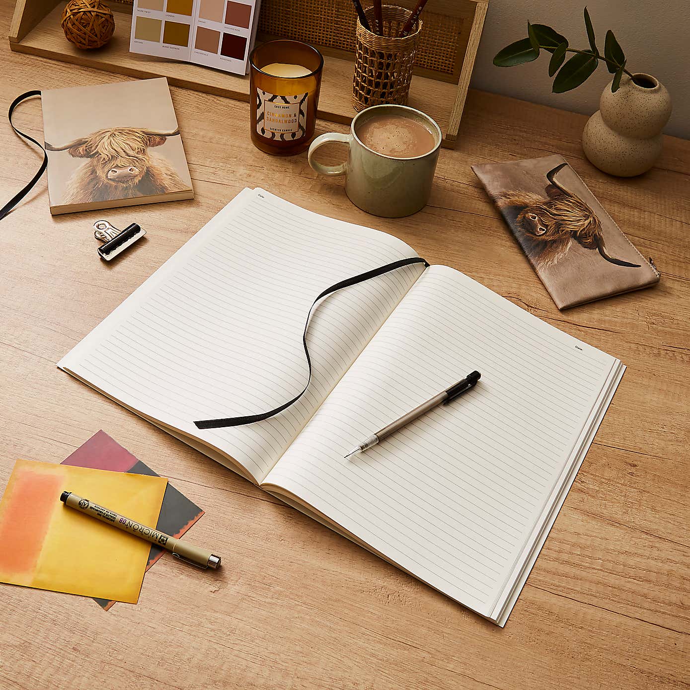 Waters and Noble Highland Cow Softbound Notebook