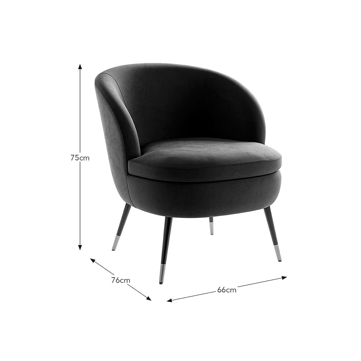 Marcie Luxe Velvet Cocktail Chair