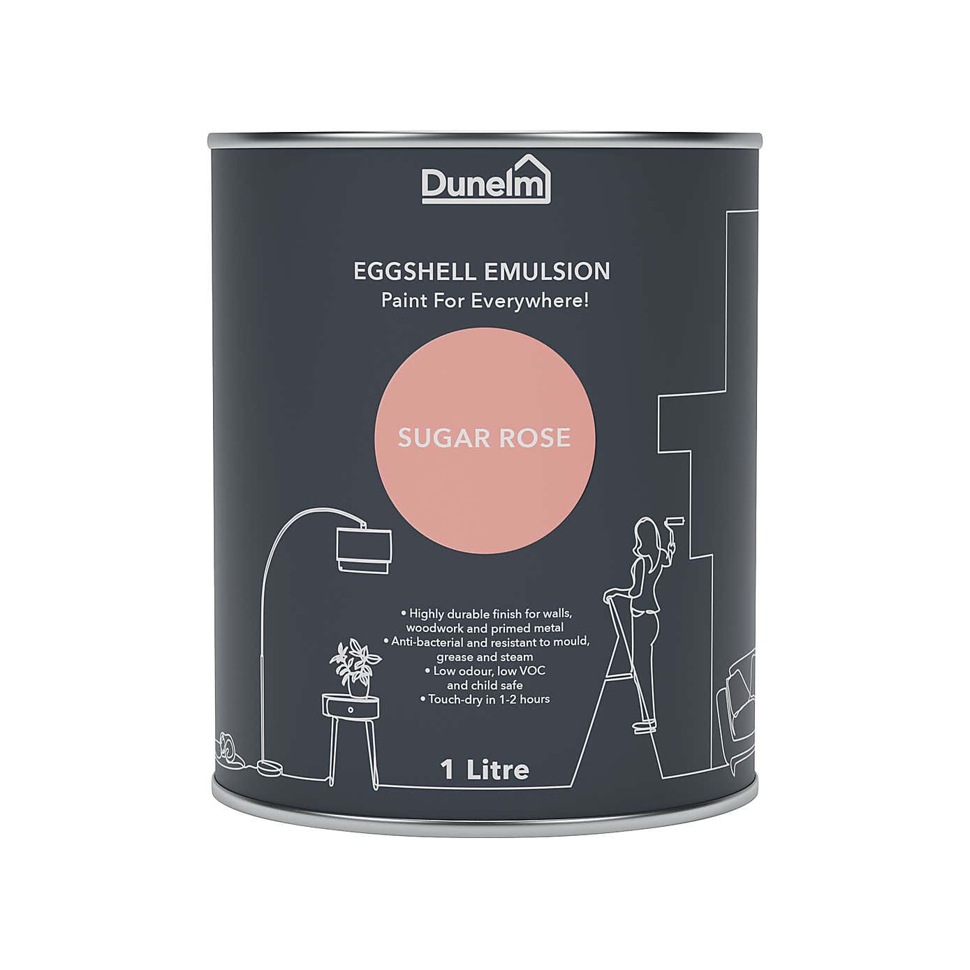 Dunelm Sugar Rose Eggshell Emulsion Paint