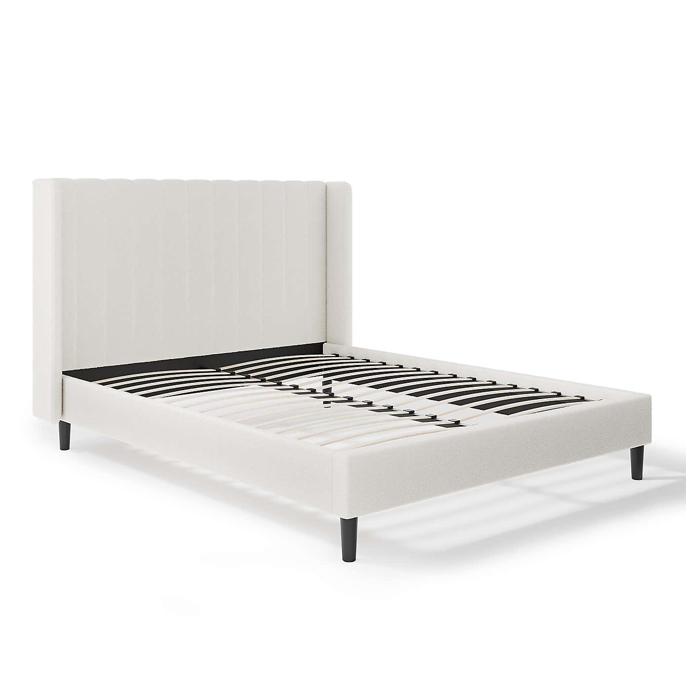 Alara Pleated Teddy Fabric Bed