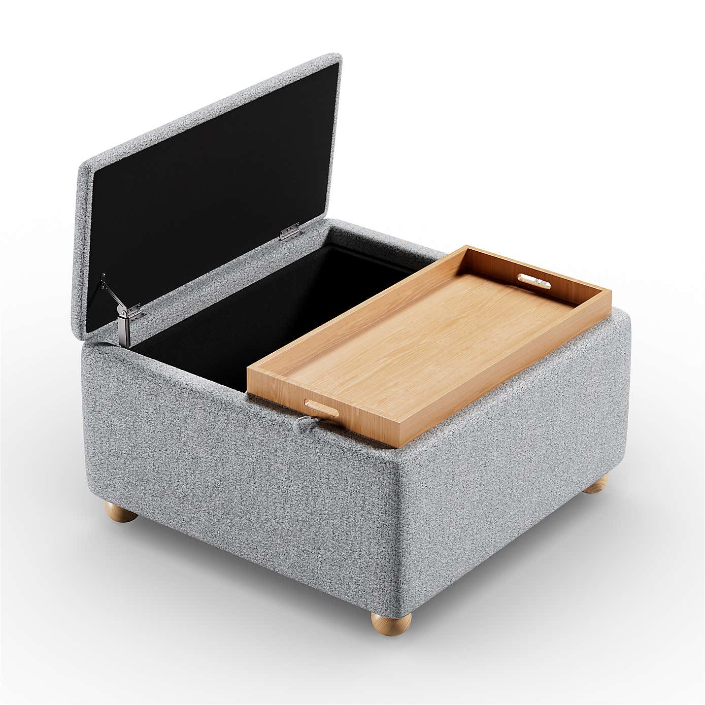 Elma Soft Weave Tray Table Ottoman