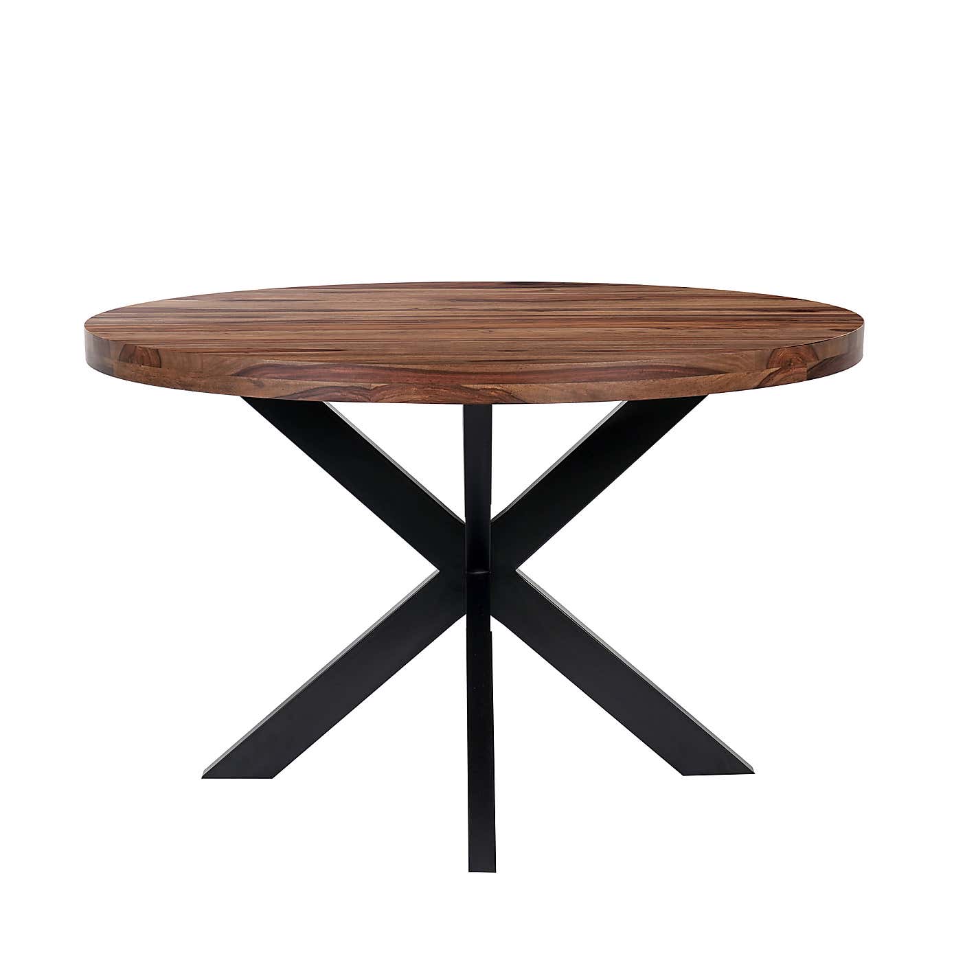 Indus Valley Logan 4 Seater Round Dining Table With 4 Logan Chairs