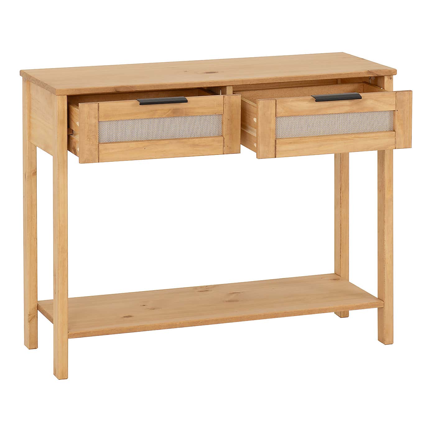 Corona Rattan 2 Drawer Console Table