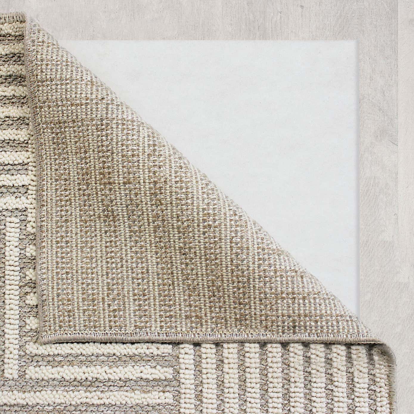 Bobble Grid Washable Rug