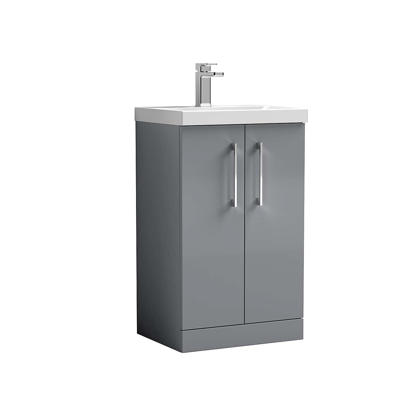 Arno Floor Standing 2 Door Vanity Unit with Basin