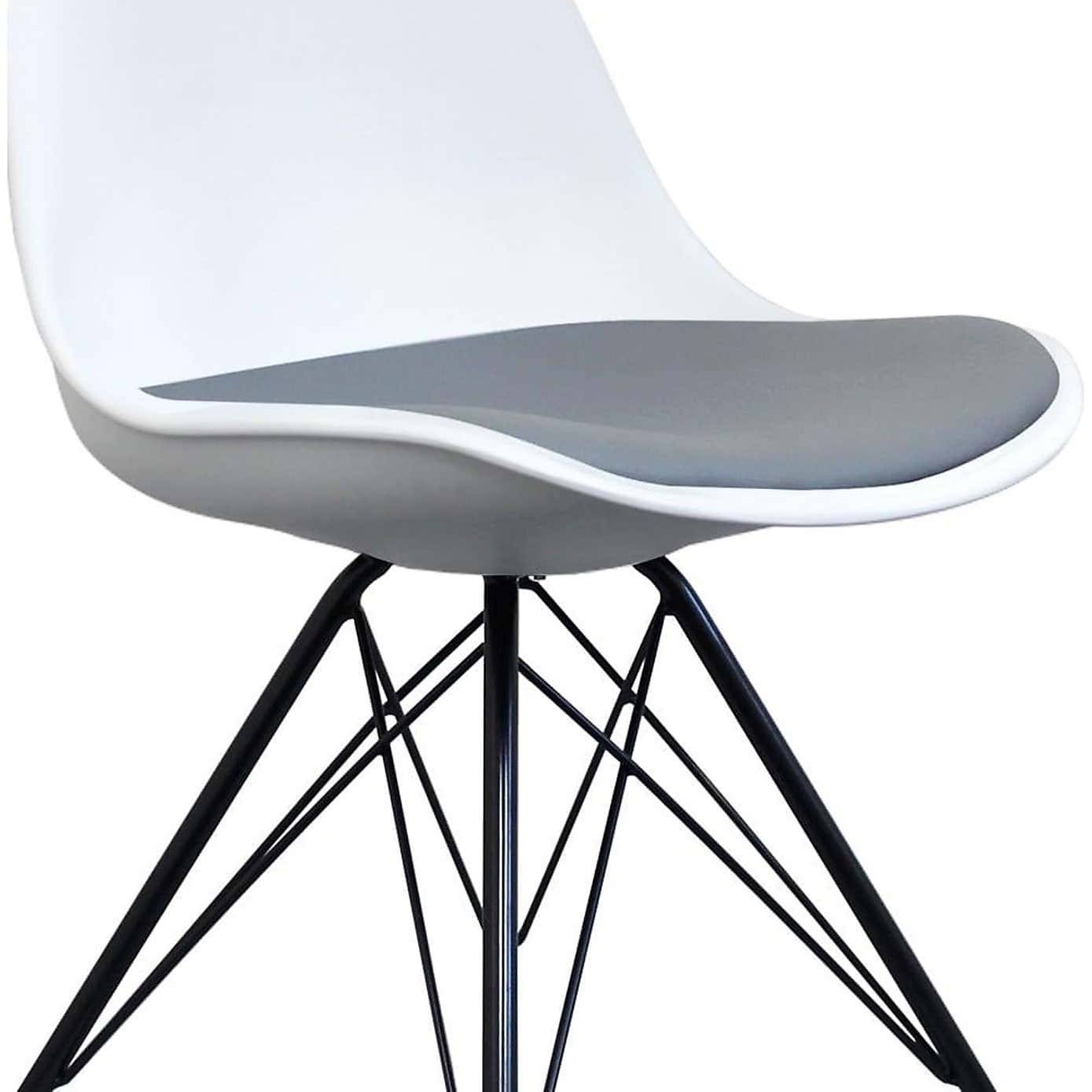 Fusion Living Soho White Plastic Dining Chair