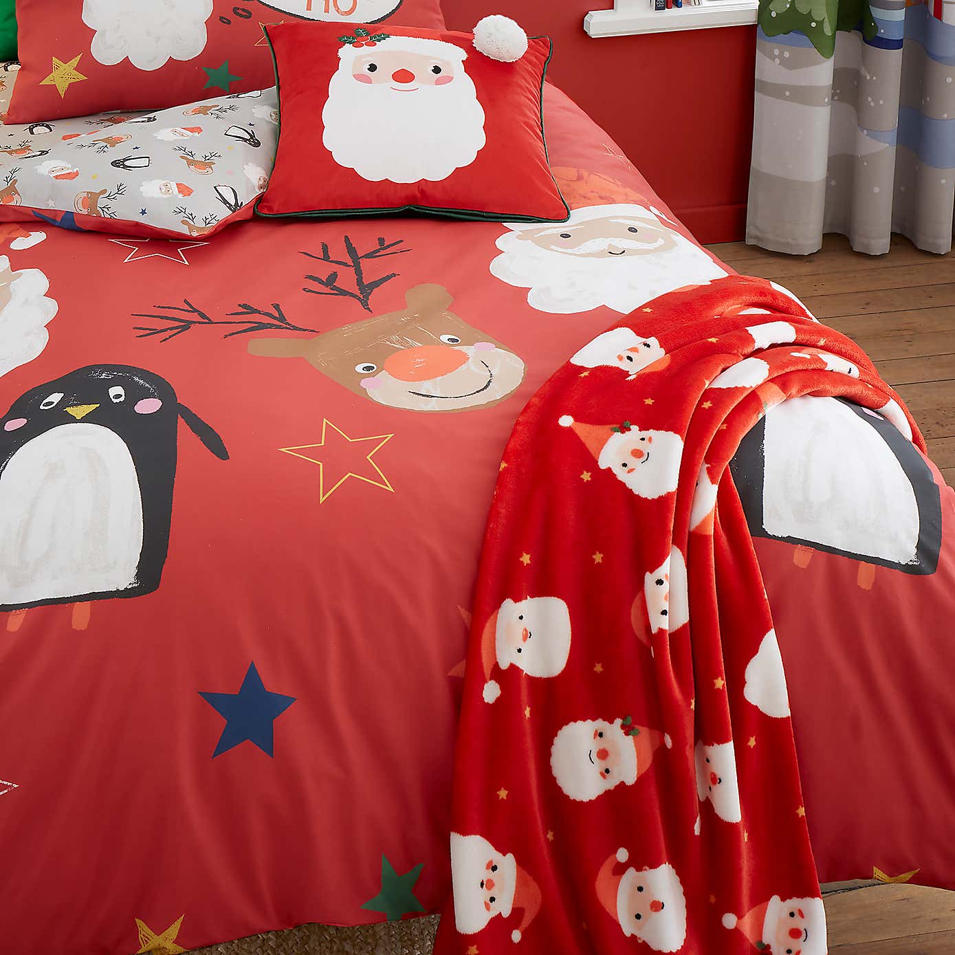Bedlam Jolly Santa Fleece Throw