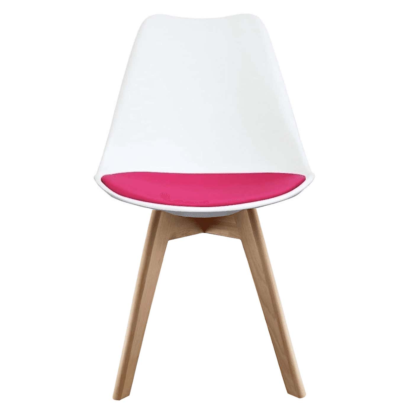 Fusion Living Soho White Plastic Dining Chair with Squared Legs