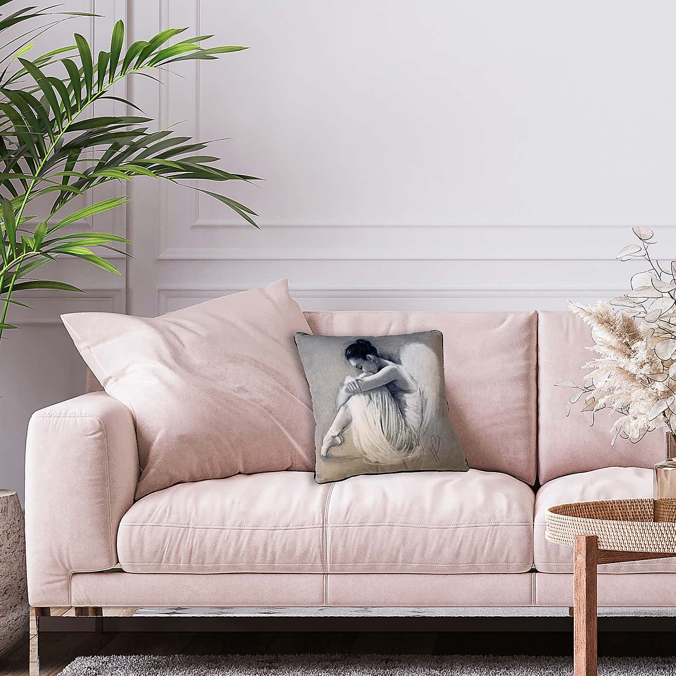 Hazel Bowman Angel Wings IV Velvet Square Cushion