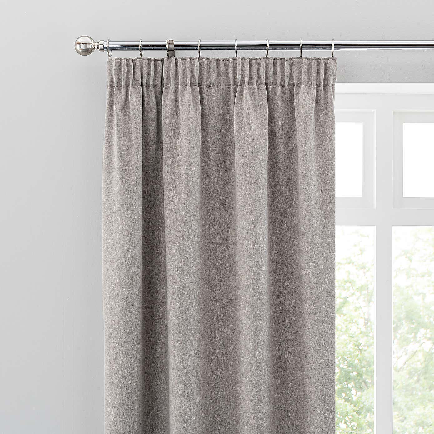Luxe Champagne Room Darkening Pencil Pleat Curtains
