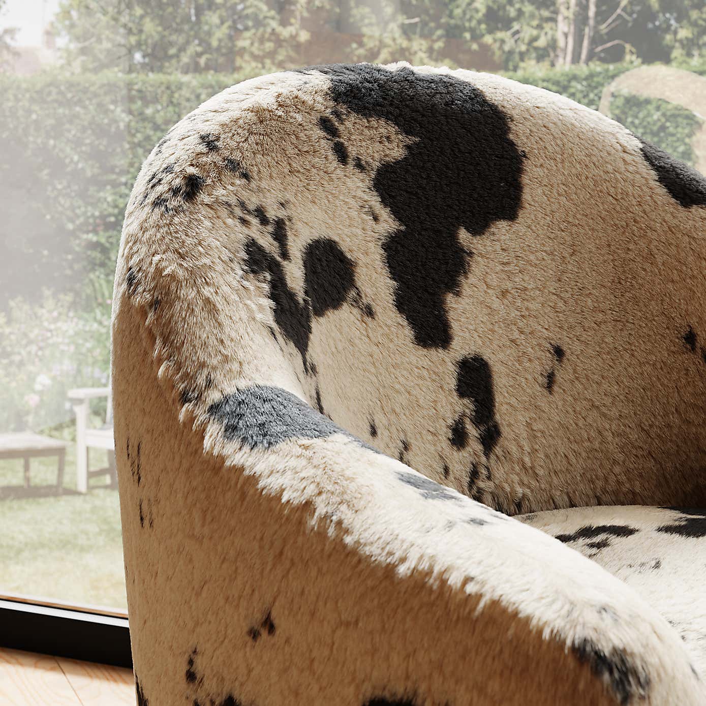 Kaspar Faux Cow Fur Tub Chair