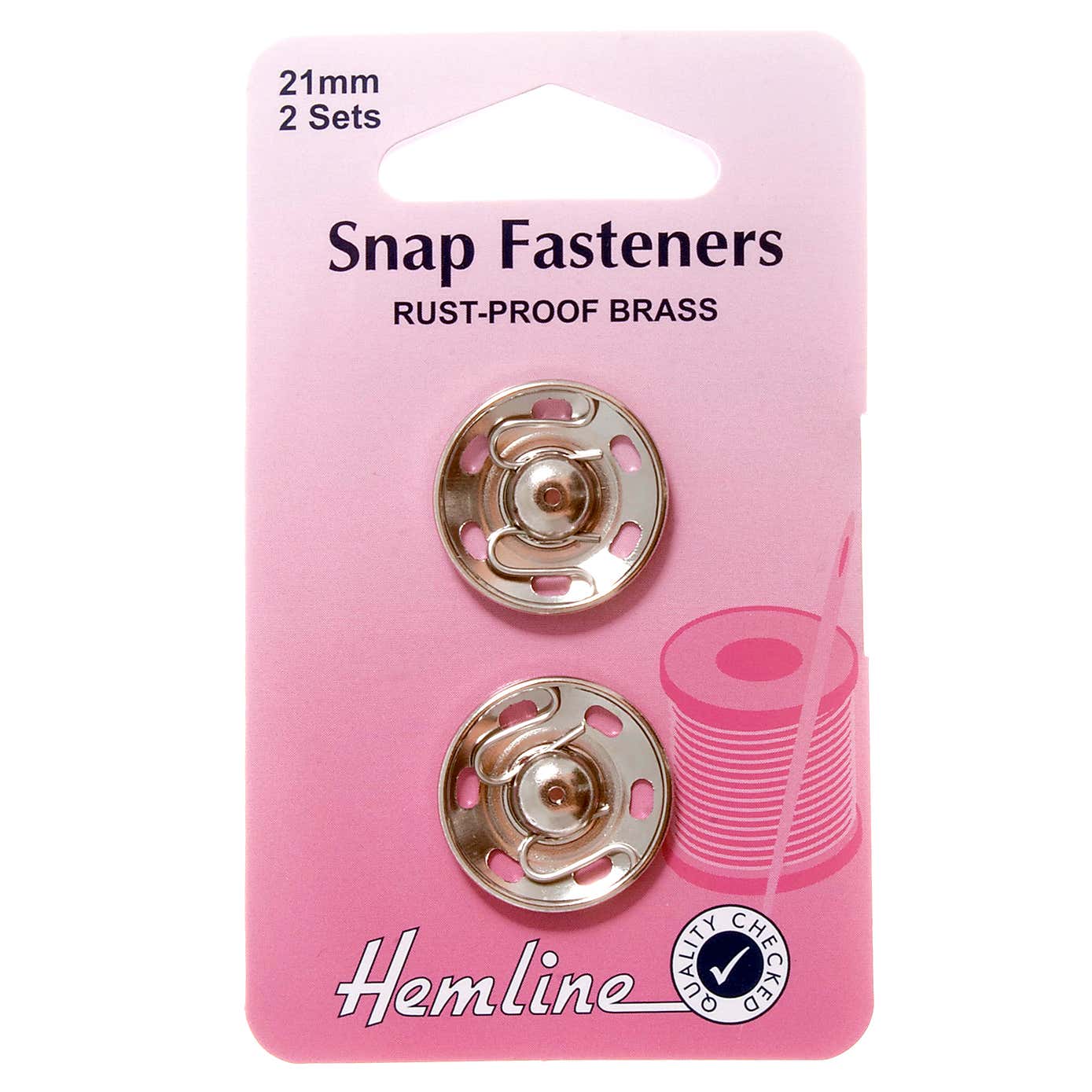 Hemline Sew On Nickel Snap Fasteners
