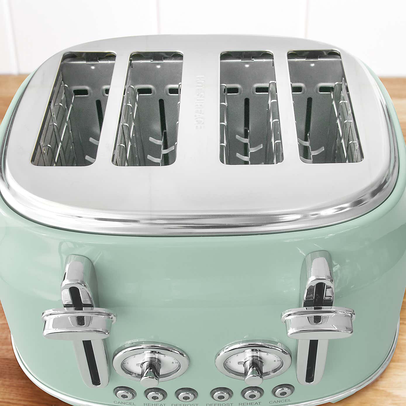 Retro Seafoam 4 Slice Toaster