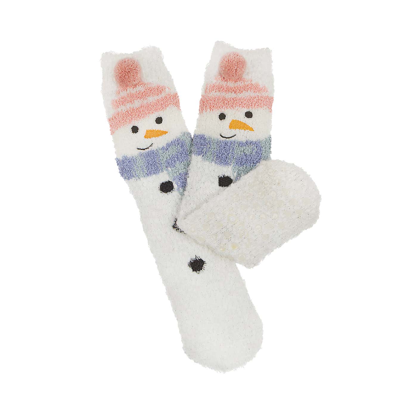 totes Novelty Super Soft Snowman Slipper Socks