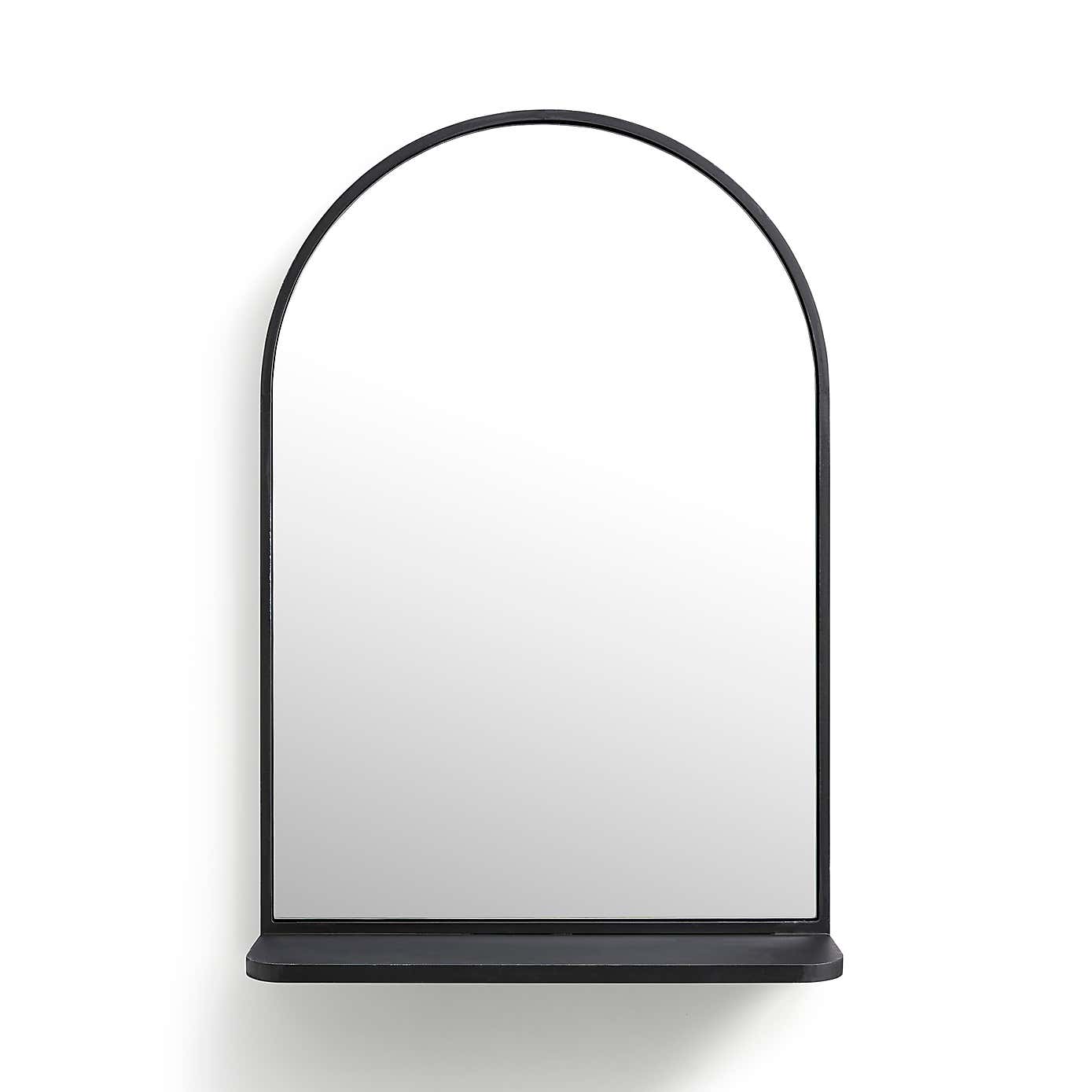 Arched Wall Mirror with Shelf