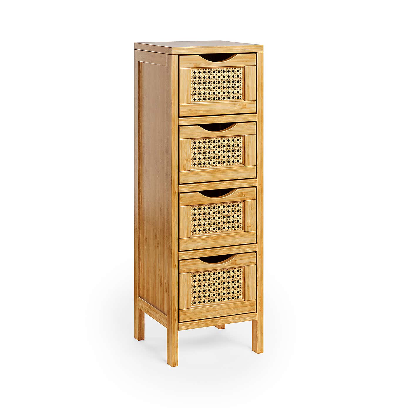 Avani 4 Drawer Storage Unit, Bamboo