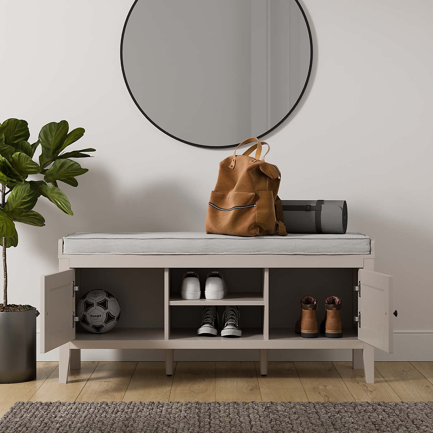 Lynton Storage Bench White