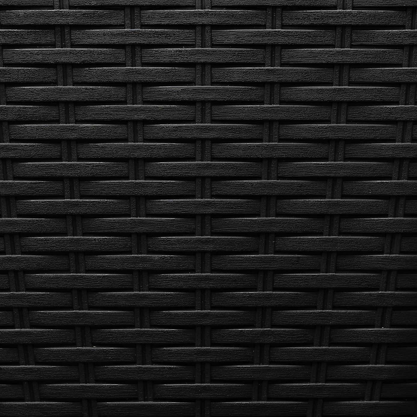 Addis Rattan Black Toilet Brush & Bin Set