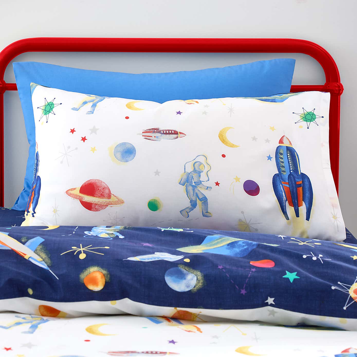Space 100% Cotton Reversible Duvet Cover and Pillowcase Set