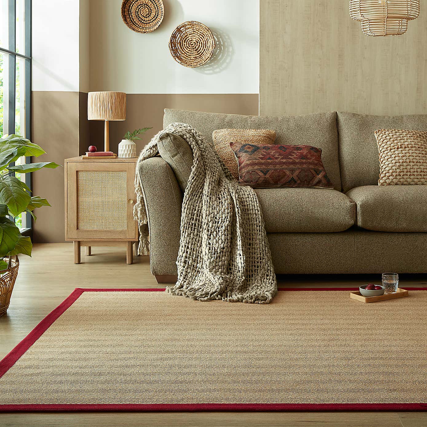 Herringbone Border Rug