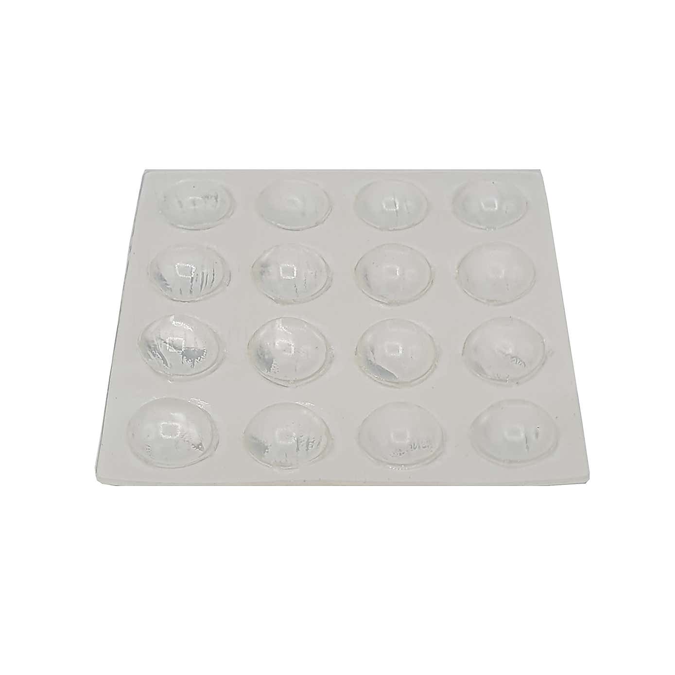 Vinyl Pads Round 10mm Pack of 16 Clear