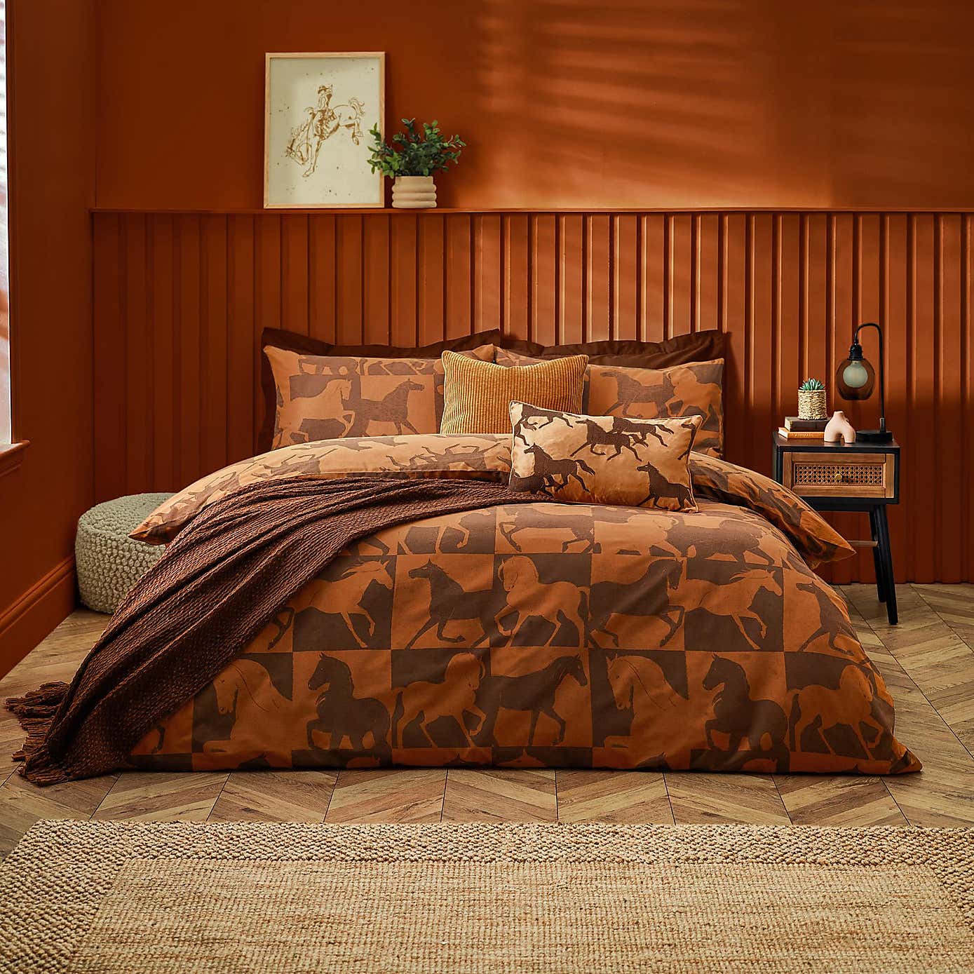 Furn Herve Reversible Duvet Cover and Pillowcase Set