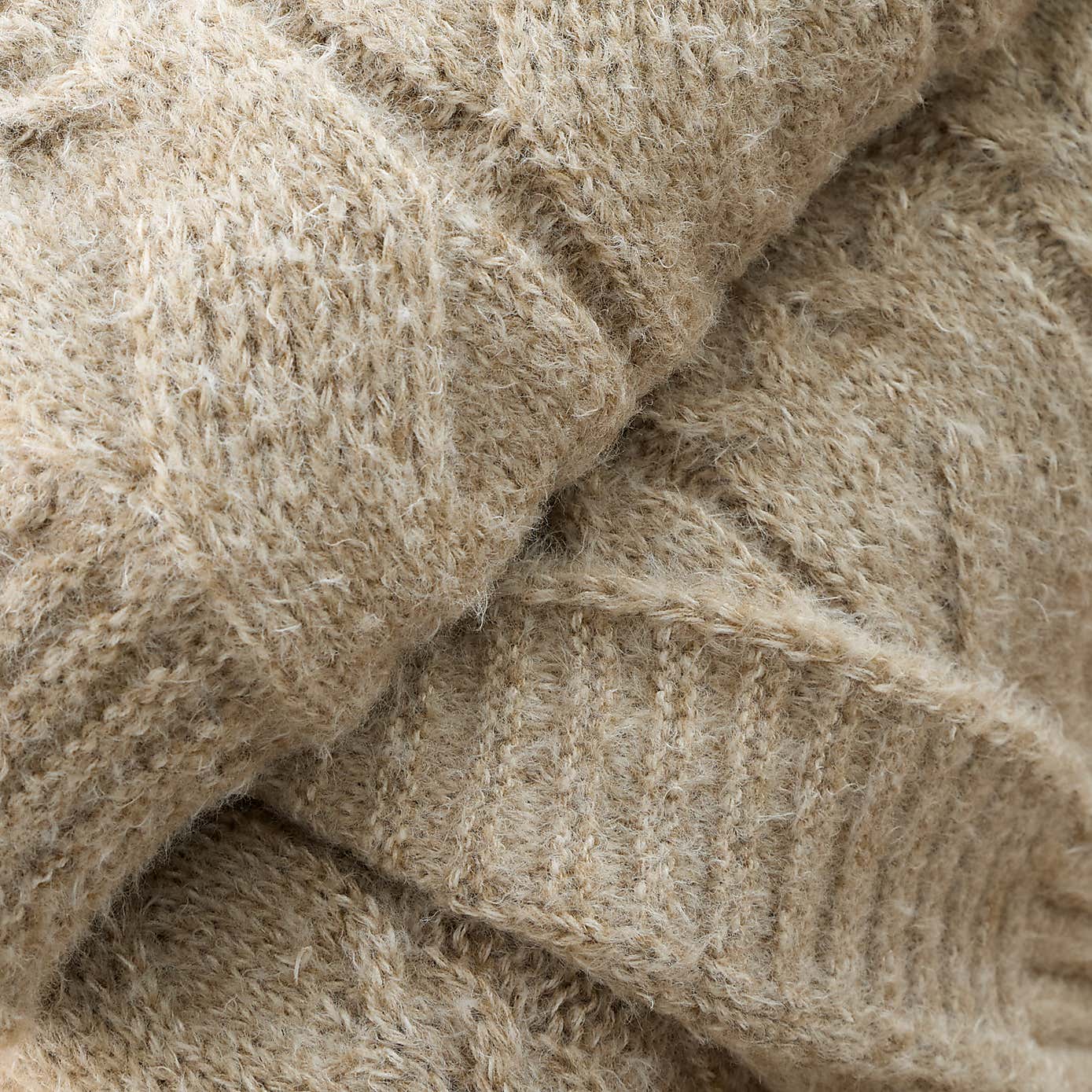 Bianca Cosy Soft Cable Knit Throw 130cm x 170cm