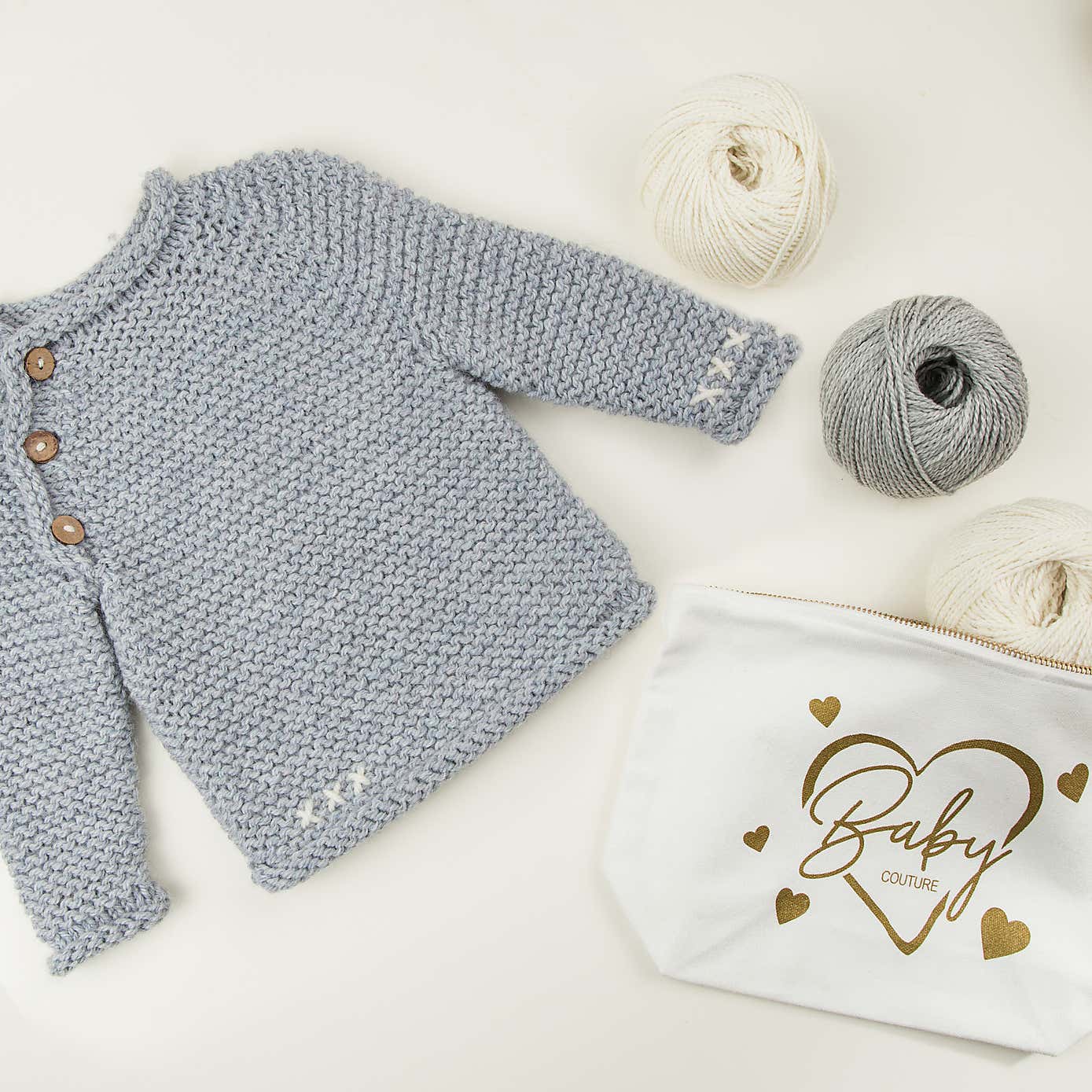 Blossom Baby Jumper Knitting Kit