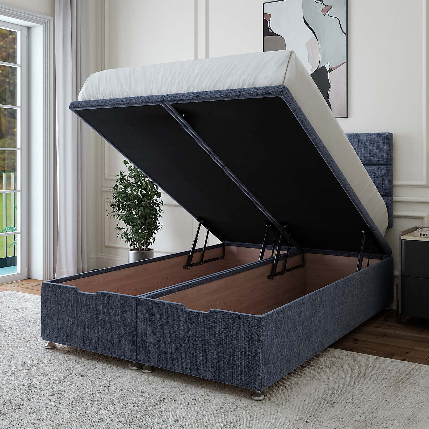 Bedmaster Woven Fabric End of Bed Ottoman Base