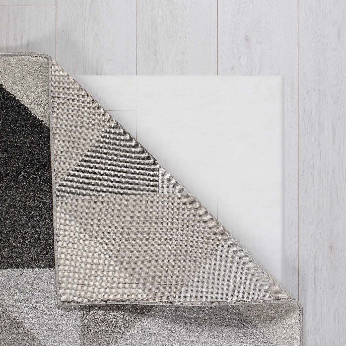 Ochre Geometric Squares Rug