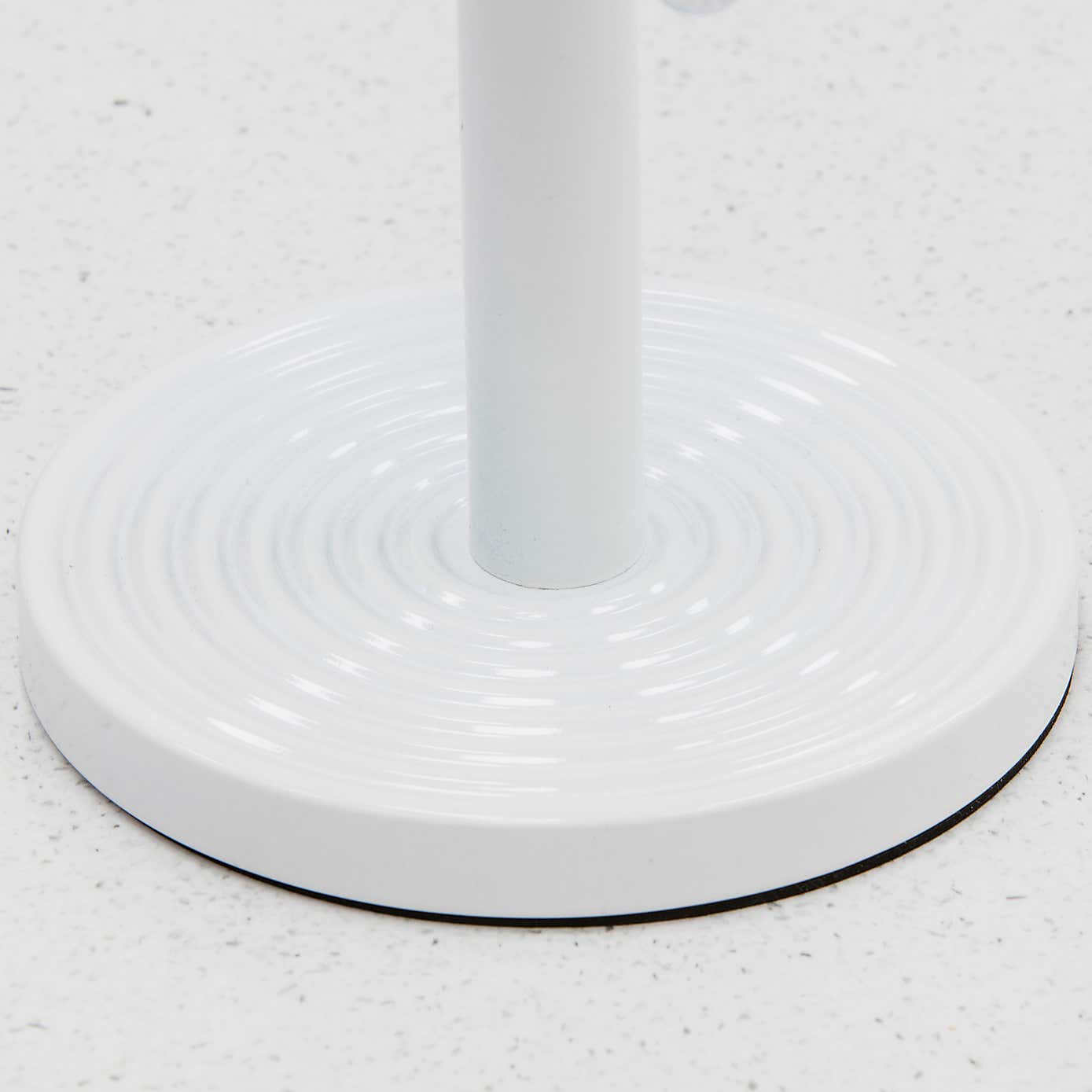 Linear White and Rose Gold Mug Tree and Kitchen Roll Holder Set