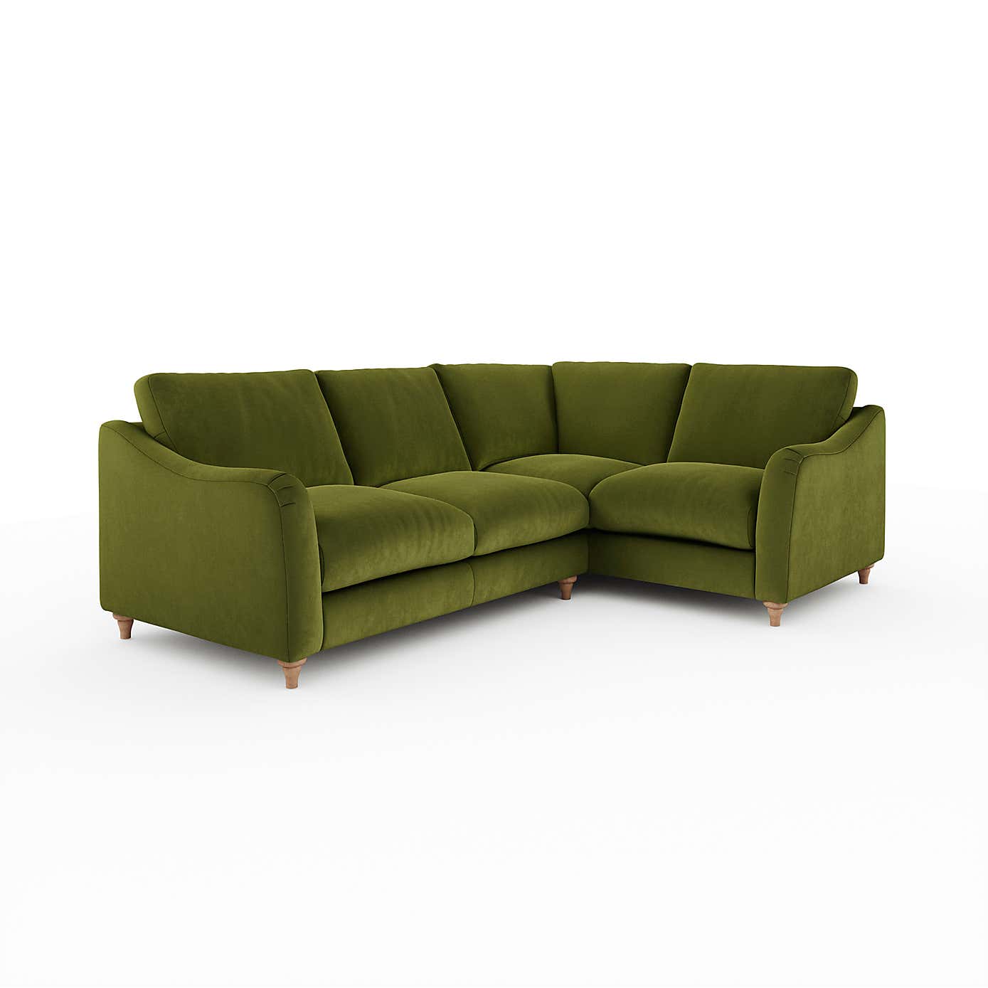 Hattie Matte Plush Velvet Corner Sofa