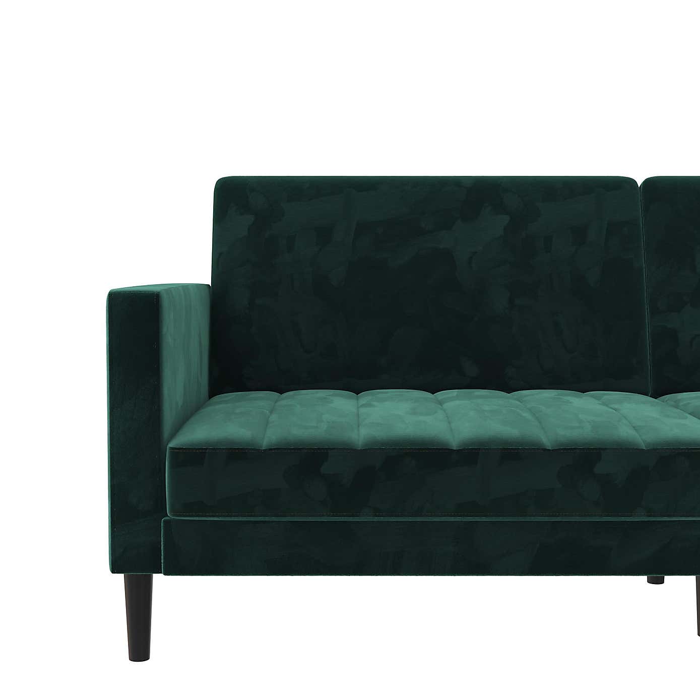 Liam Velvet Clic Clac Green Double Sofa Bed