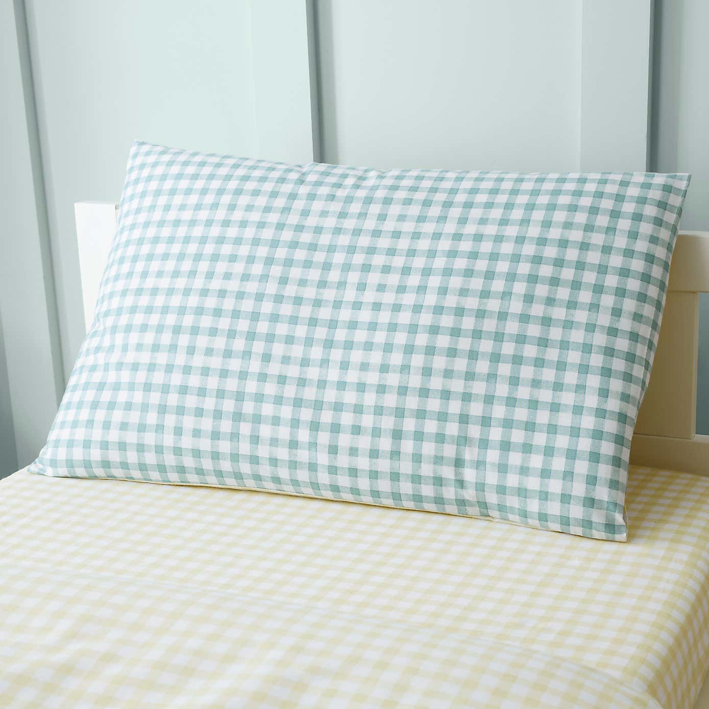 Green Gingham Quilt Cover Set