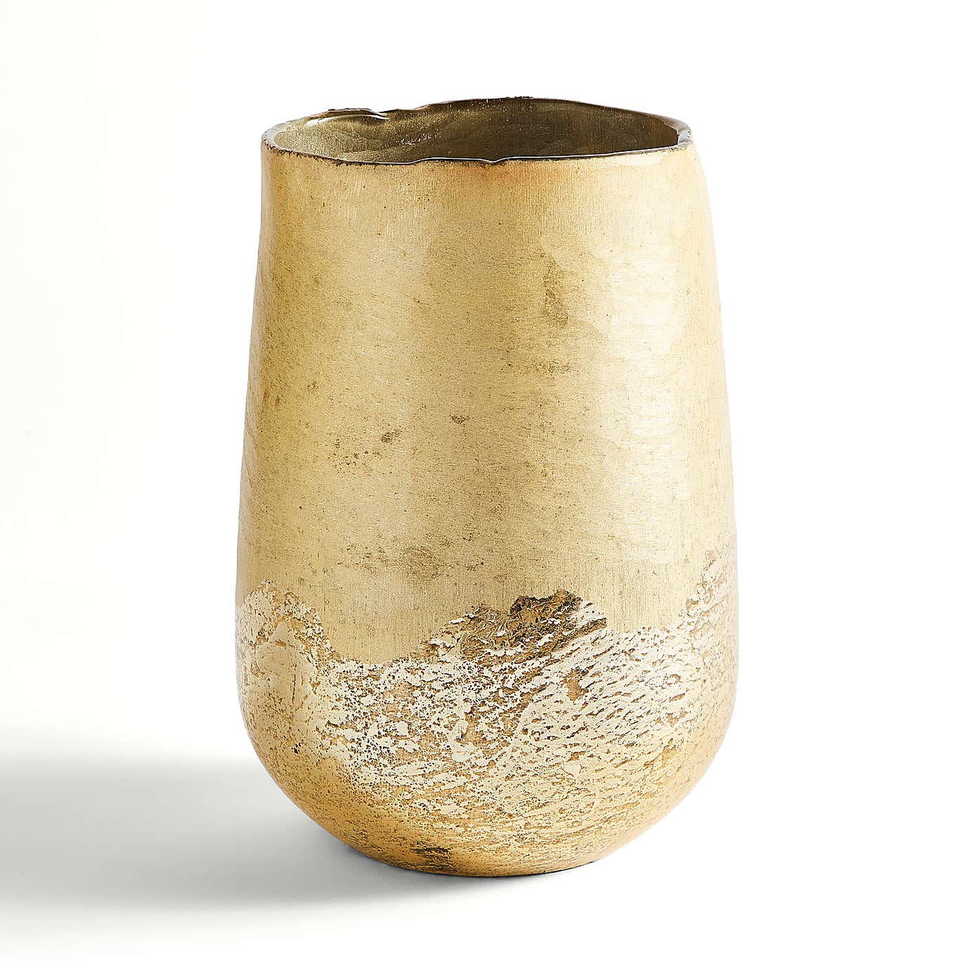 Recycled Glass Gold Foil Vase