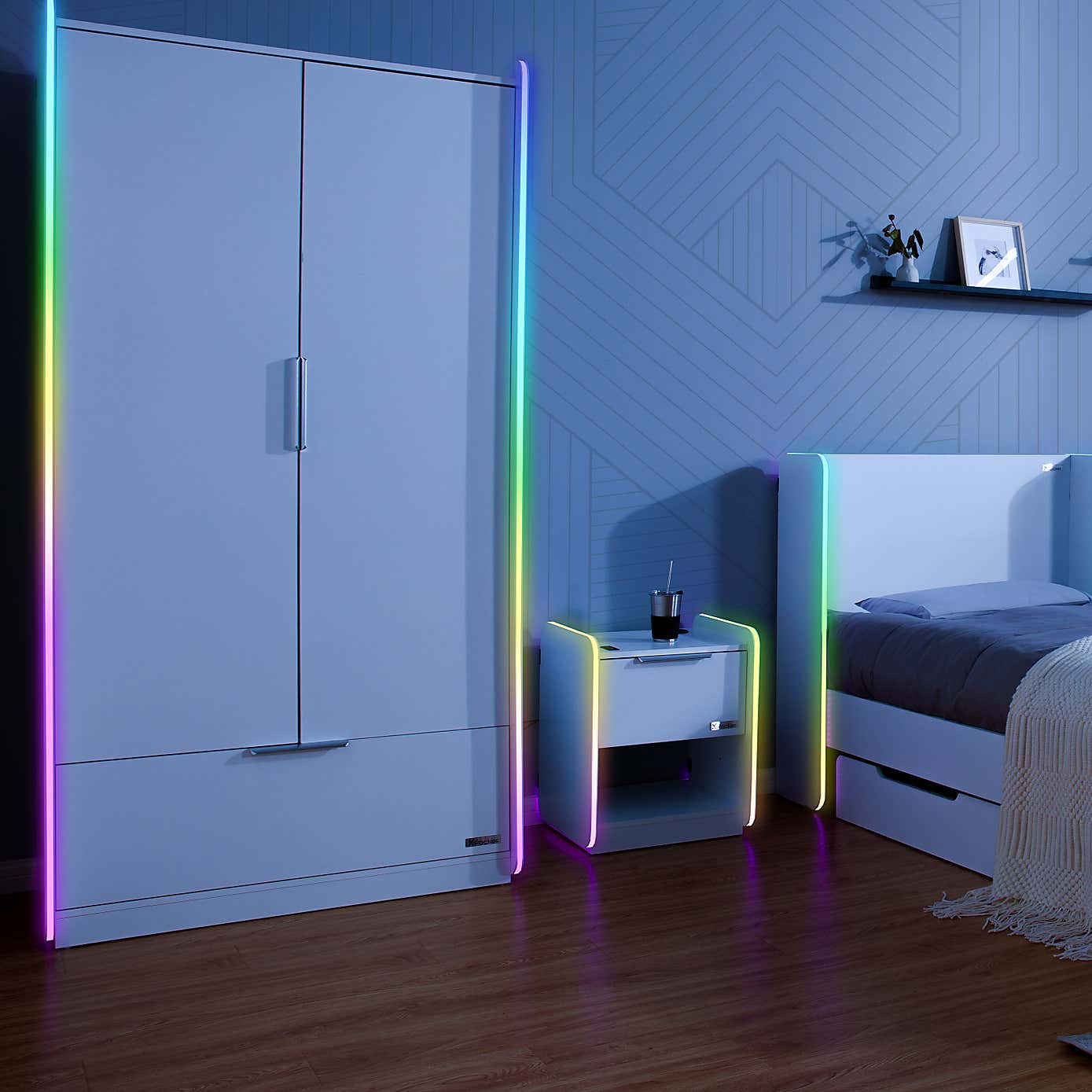 Electra 2 Door Wardrobe with LED Lights