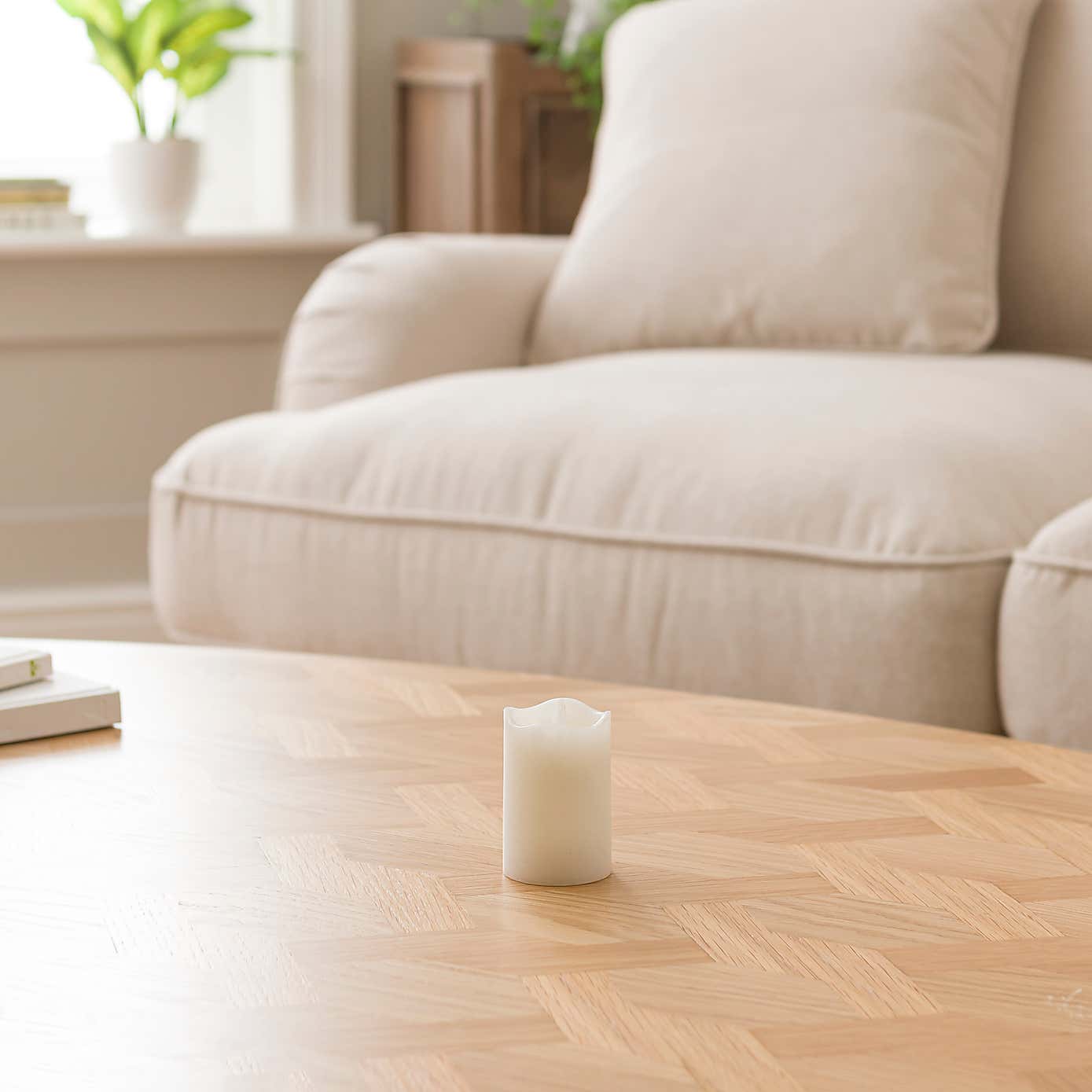 LED Blow Out Pillar Candle