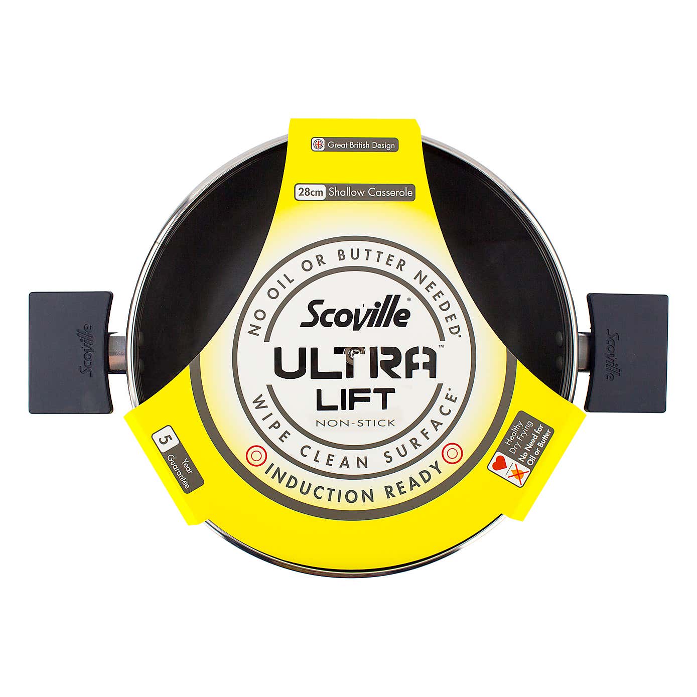 Scoville Ultra Lift Non-stick Aluminum Shallow Casserole Dish, 28cm