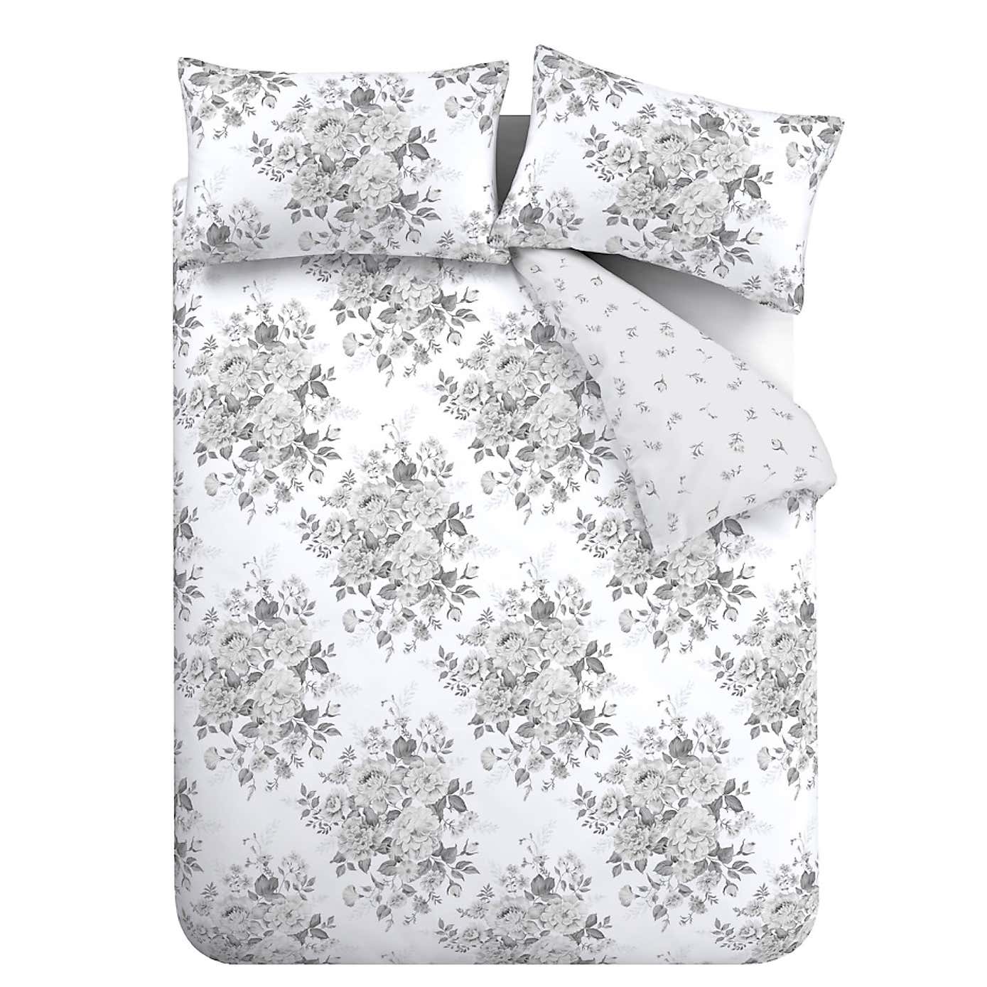 Catherine Lansfield Elinda Floral Duvet Cover and Pillowcase Set