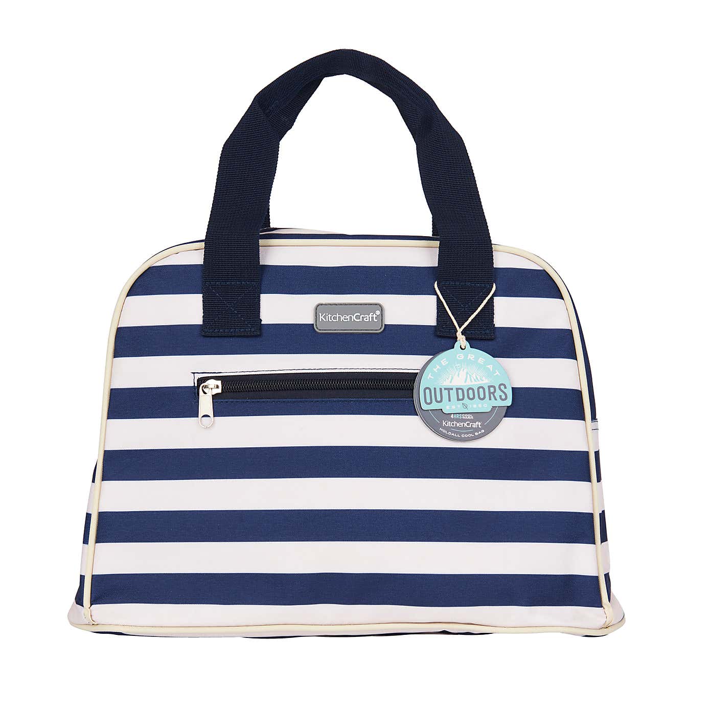 Insulated Striped Lunch Cool Bag with Strap
