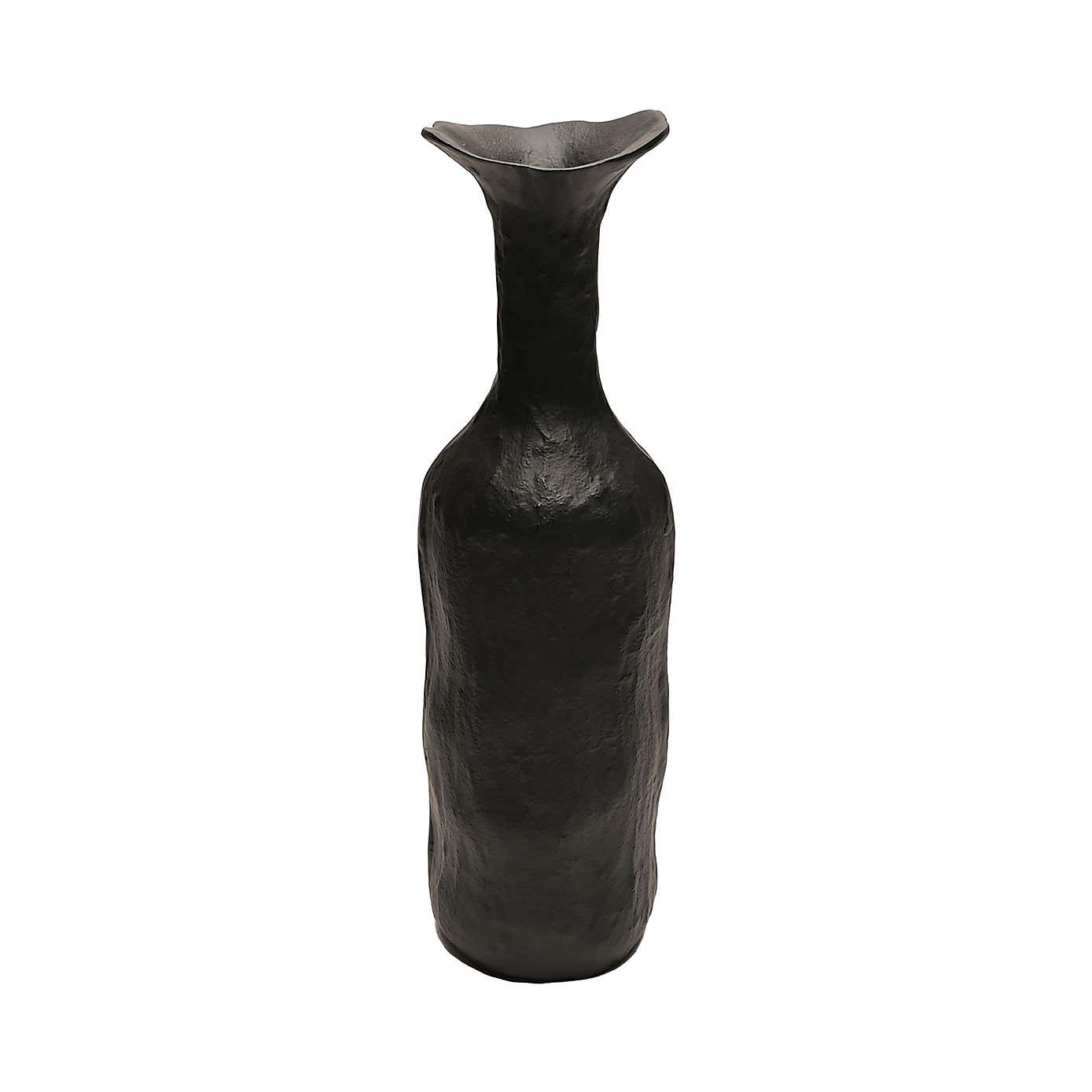Hestia Aluminium Slim Black Vase
