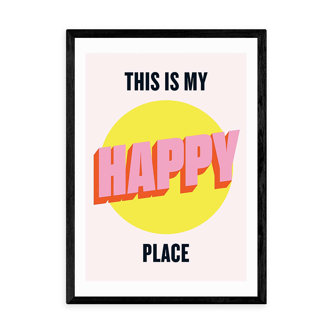 East End Prints Happy Place Print