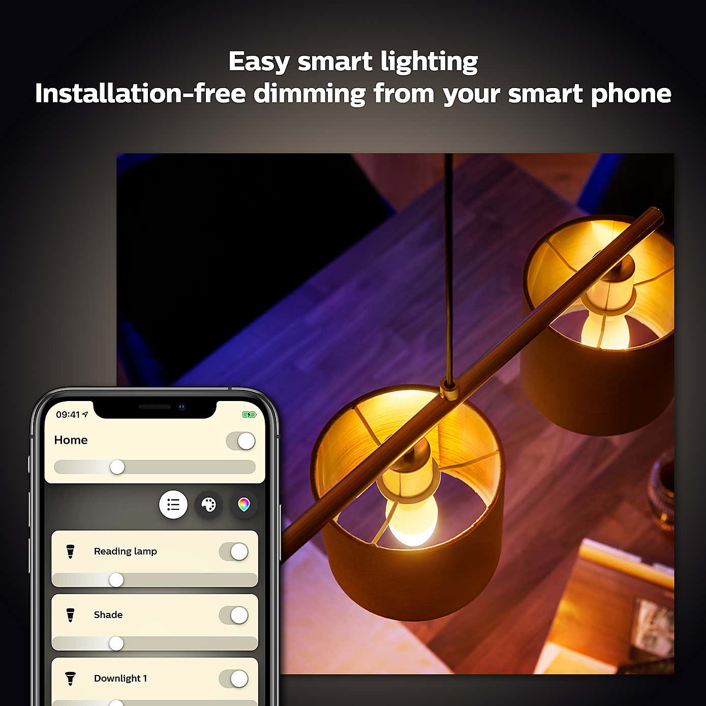 Philips HUE Smart 5.5 Watt SES LED Dimmable Candle Bulb 2 Pack