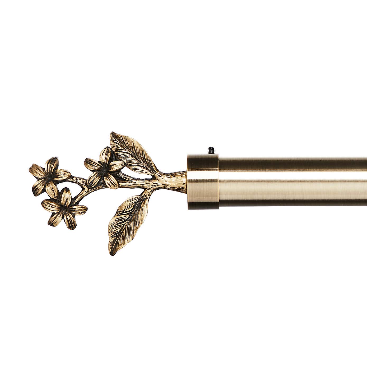 Floral Extendable Metal Eyelet Curtain Pole​