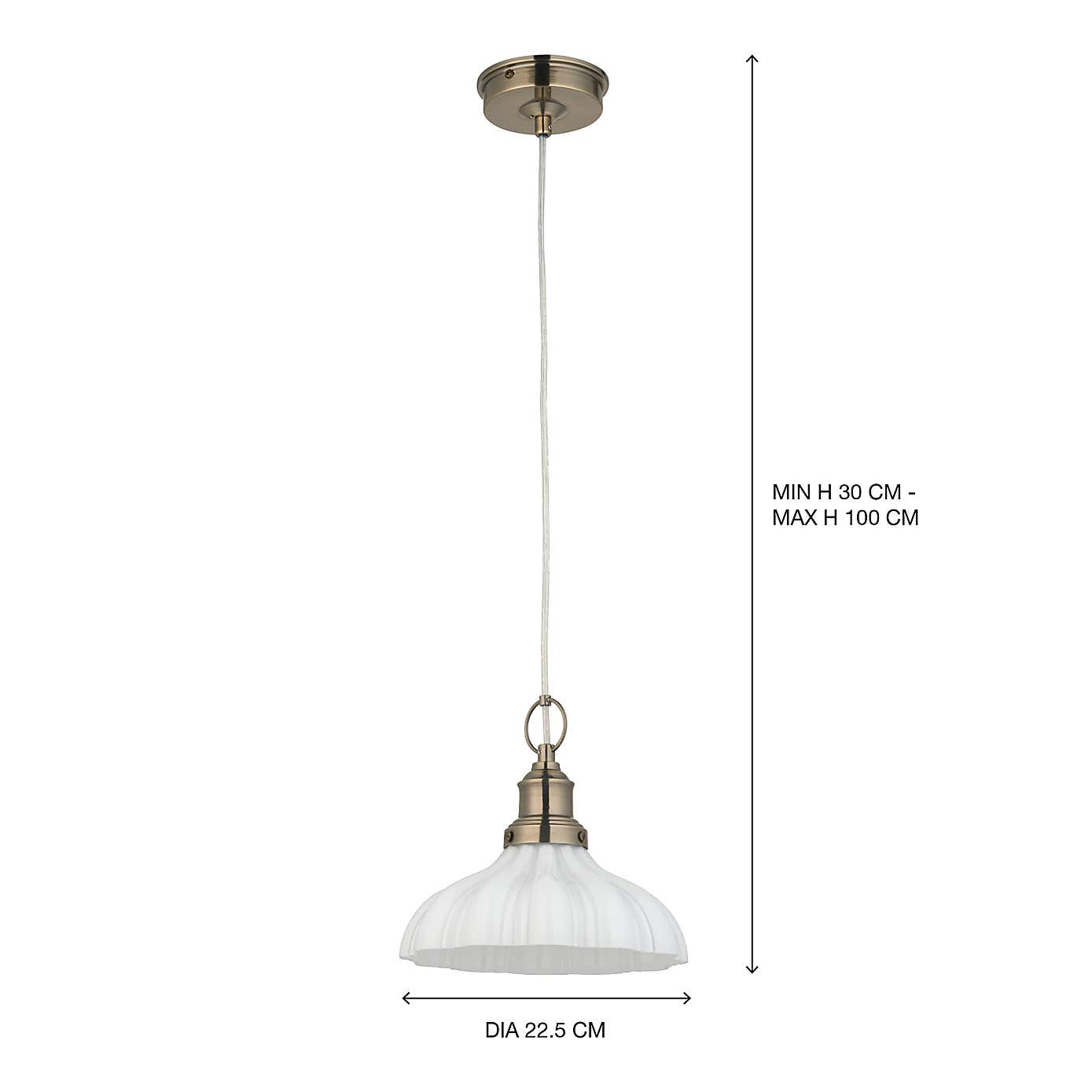 Ashwell Traditional Dimmable Bathroom Pendant Light