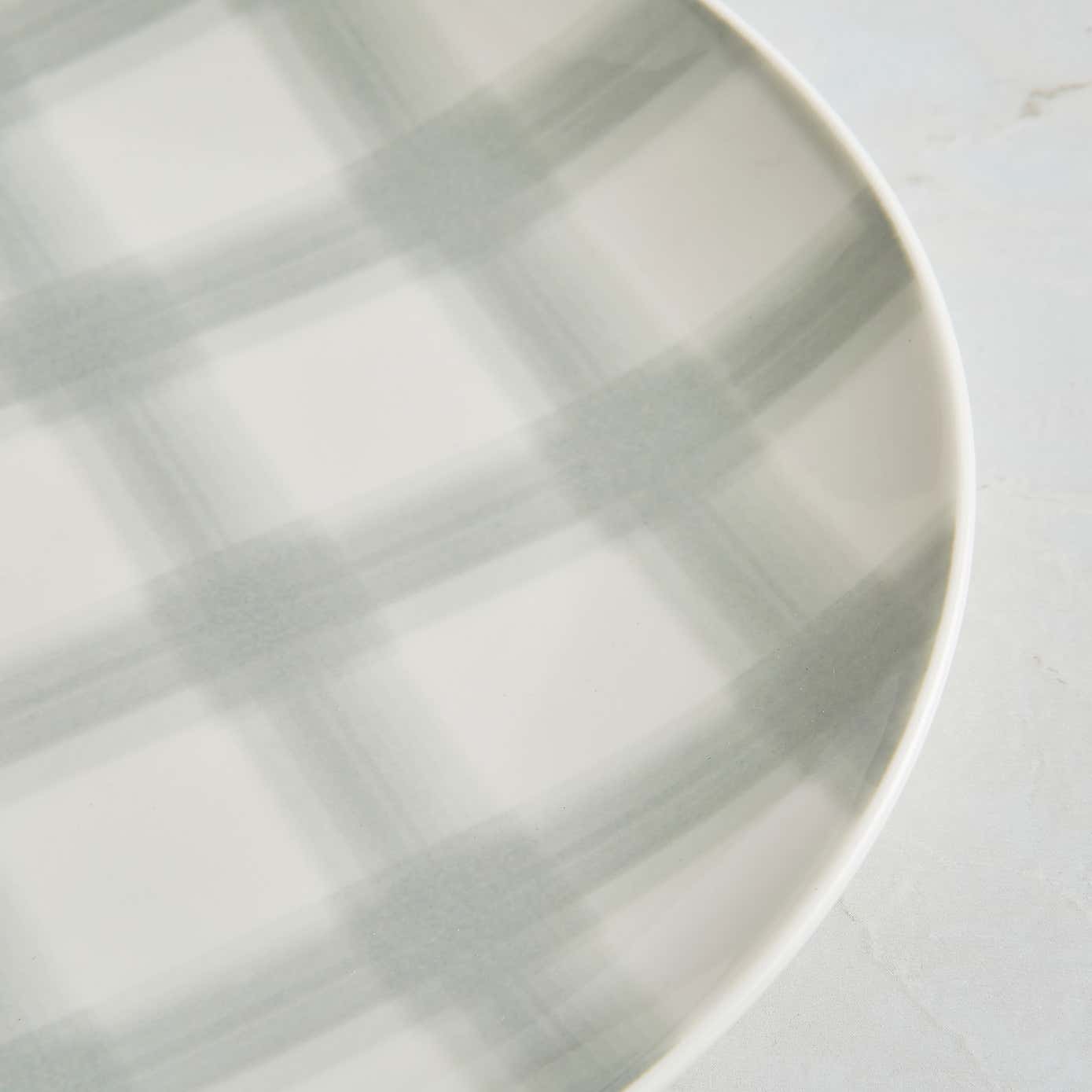 Sage Check Side Plate